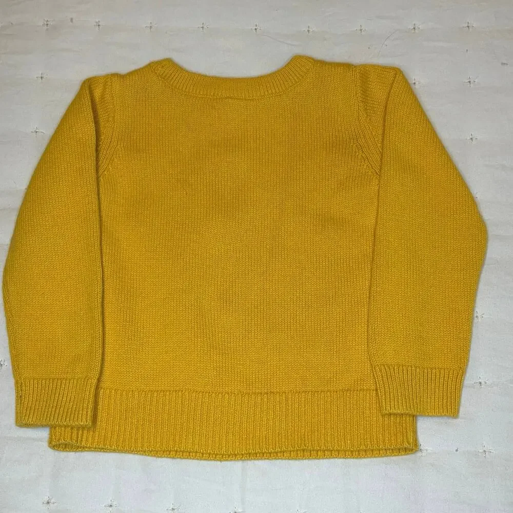Baby Gap Textured Dot Pullover Sweater Girls 3T Bright Yellow